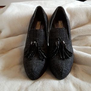 Simply Vera black tweed platform heels